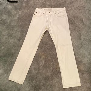 White Denim Pants